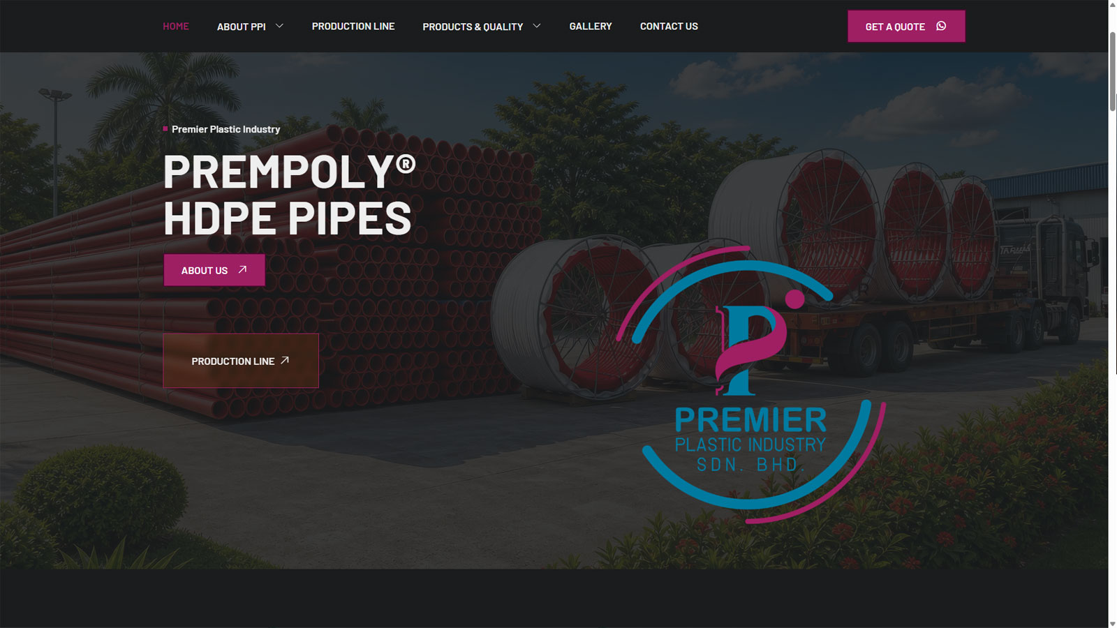Premier Plastic Industry Website by TBT Creative Agency